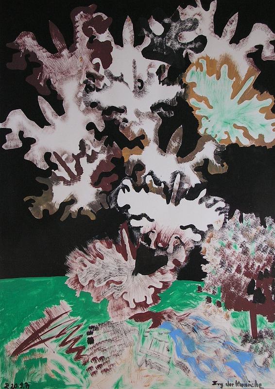 Zug der Kraniche, 1971, Tempera-Karton, 40x50.JPG